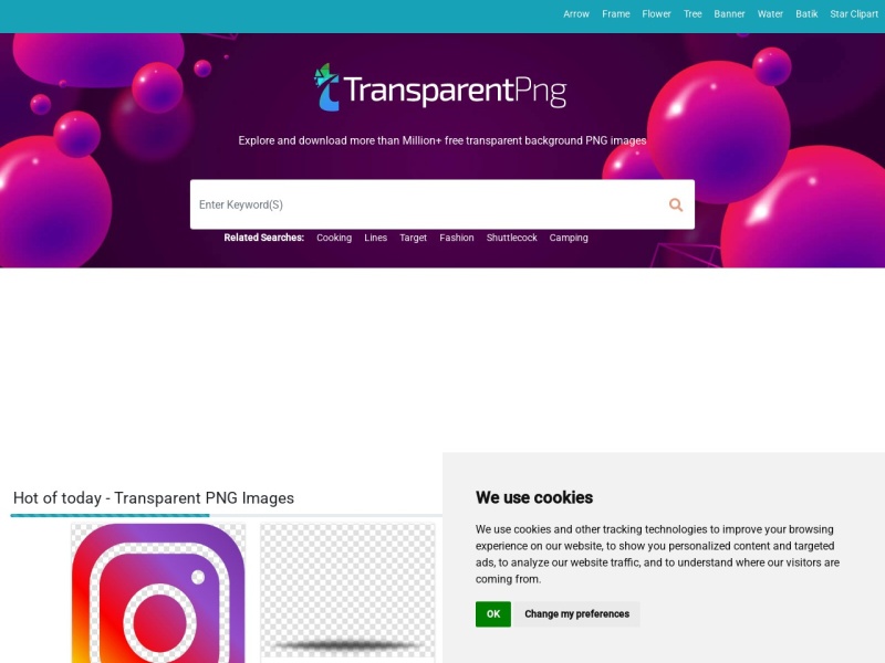 Transparent PNG 网站截图