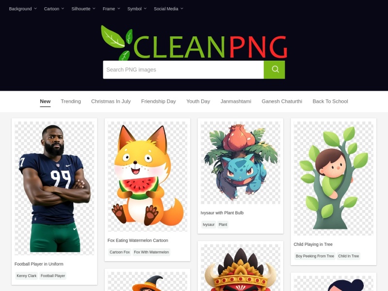 CleanPNG 网站截图