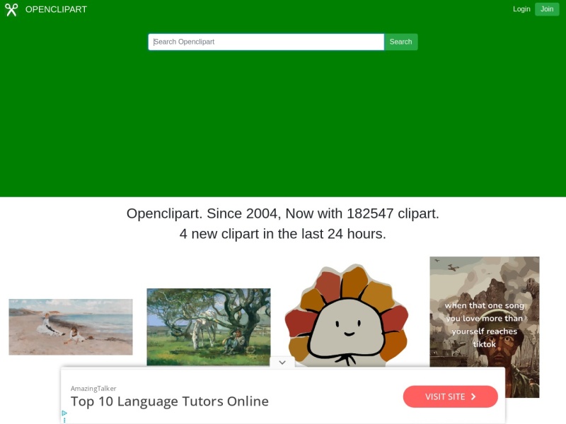 Openclipart 网站截图